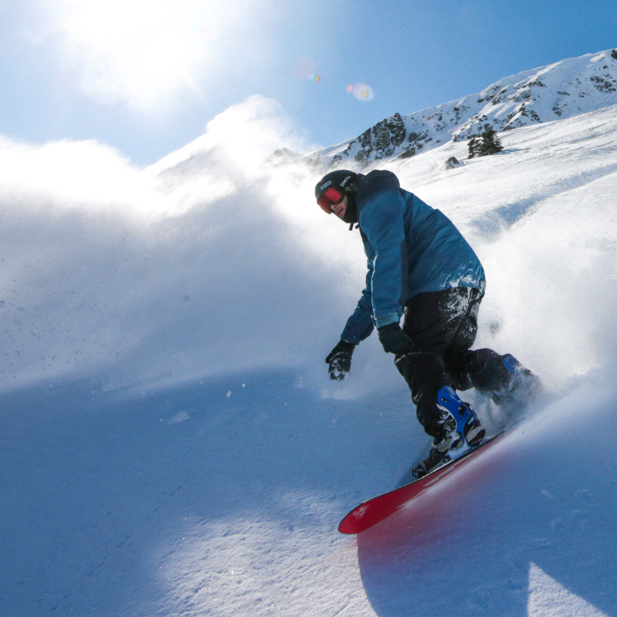 male snowboarding at Squaw Valley