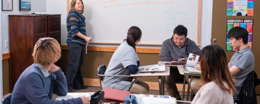 Students in classroom with teacher